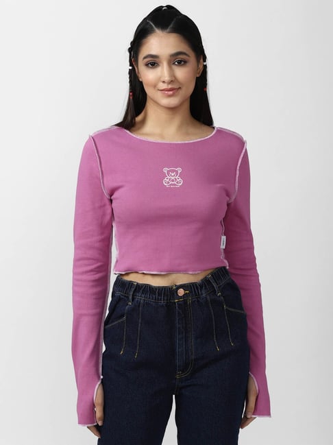 Forever 21 purple crop top online