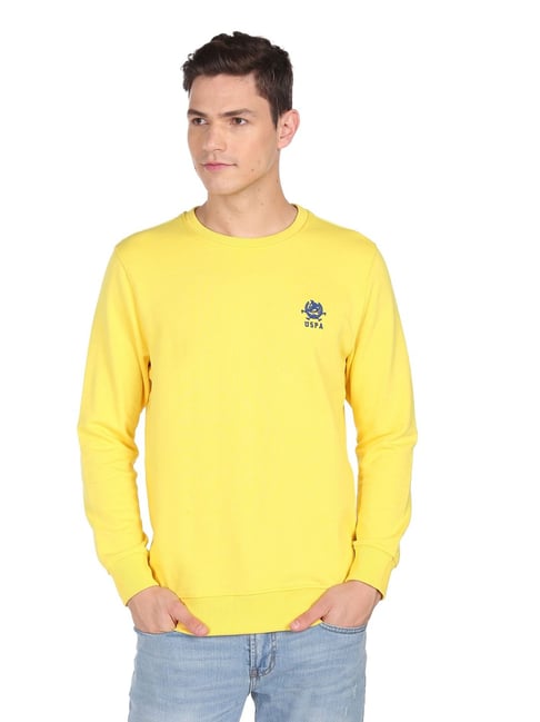 U.S. Polo Assn. Yellow Cotton Regular Fit SweatShirt-picture-18