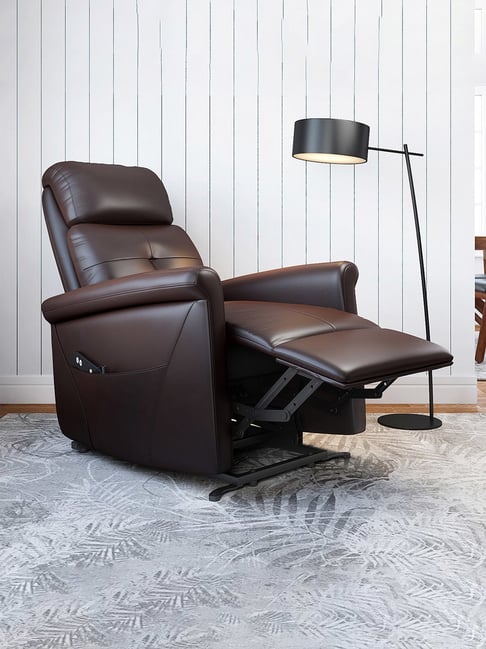 Durian Robbie Brown Leather Recliner