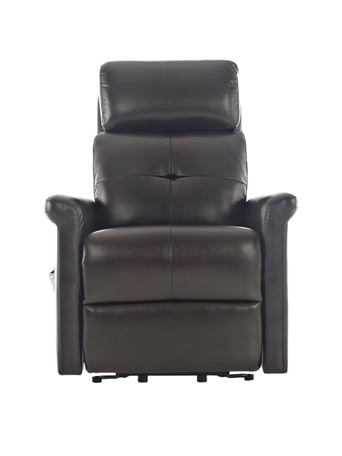 Black leather recliner chair hot sale