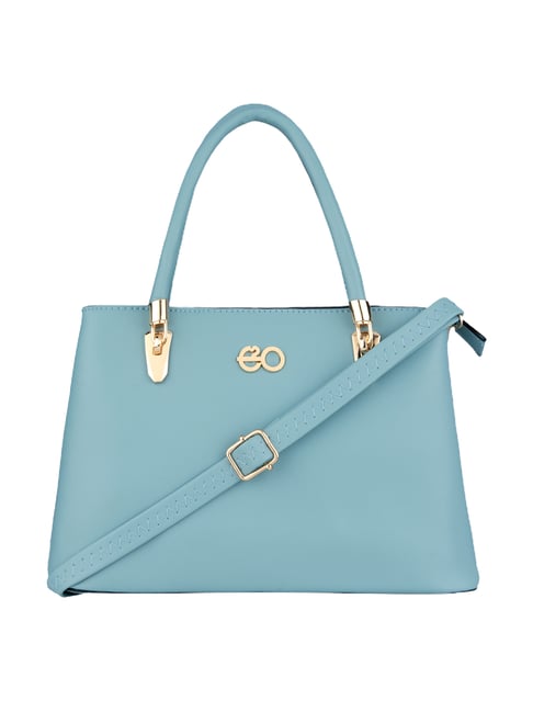 Buy E2O Blue Solid Medium Satchel Handbag at Best Price Tata CLiQ