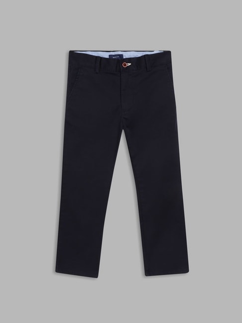 GANT Navy Solid Trousers
