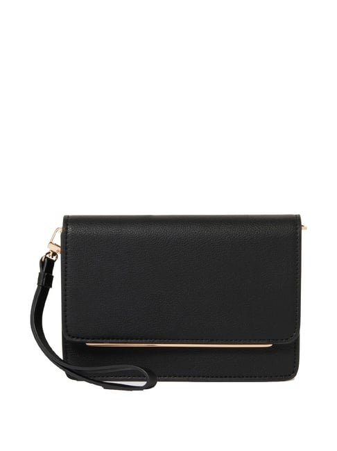 Forever New Black Solid Wristlet Wallet for Women