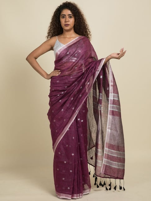 Buy Suta Purple Saree Without Blouse for Women Online @ Tata CLiQ