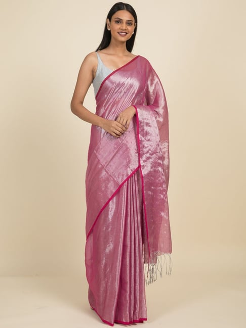 Buy Suta Red & Purple Plain Saree Without Blouse for Women Online @ Tata  CLiQ