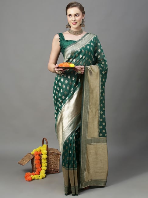 Buy Light Green Cotton Silk Saree online-Karagiri – Karagiri Global