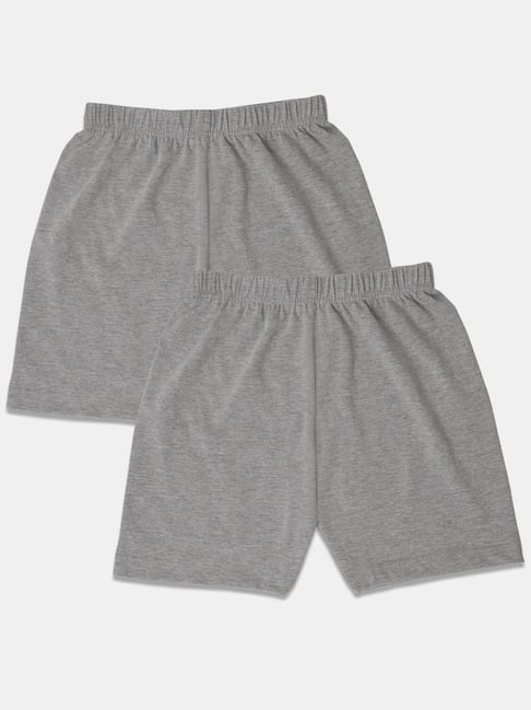 Punkster Kids Grey Regular Fit Bloomers (Pack of 2)