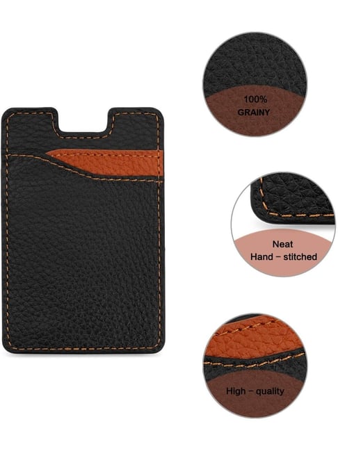 Buy ClickCase Grainy Leather Adhesive Card Case/Wallet For Tecno Pova Neo  (BLACK)