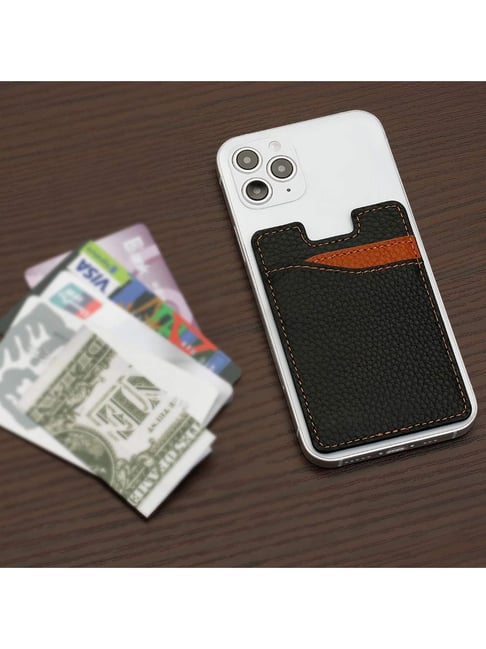 Buy ClickCase Grainy Leather Adhesive Card Case/Wallet For Tecno Pova Neo  (BLACK)