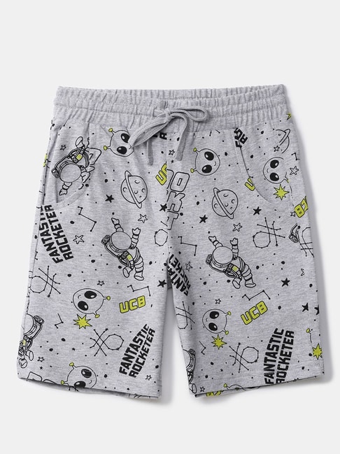 United Colors of Benetton Kids Grey Printed Shorts