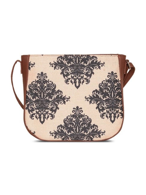 ZOUK Beige Printed Small Cross Body Bag-picture-16