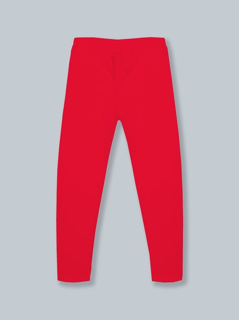 Buy Kiddopanti Kids Red Solid Leggings for Girls Clothing Online @ Tata CLiQ