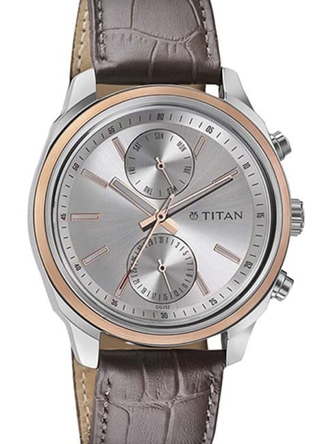 TITAN NN1638YM01 Mens Silver Dial Golden Stainless Steel Strap Analog  Quartz Watch in Akola at best price by Titan Shop - Justdial