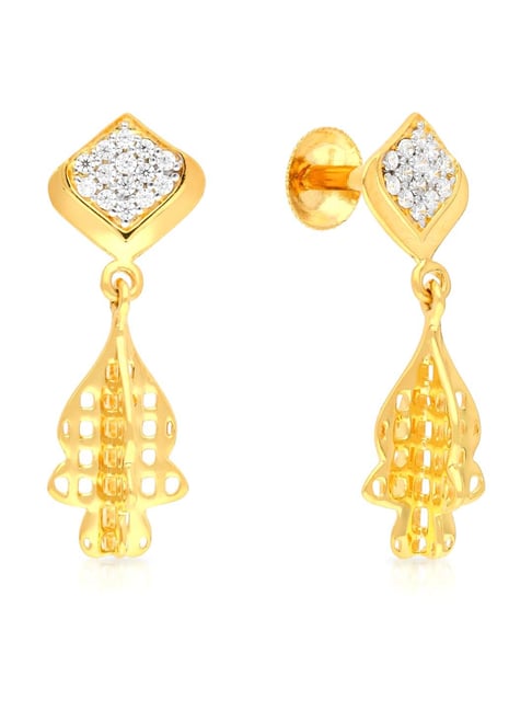 Malabar Gold & Diamonds 22k (916) Yellow Gold Stud Earrings for Women :  Amazon.in: Fashion