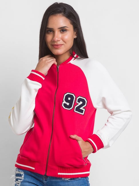 Spykar Pink & White Printed Sweatshirt-picture-12