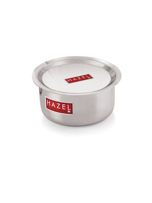 HAZEL Silver Aluminium Boiling Tope with Lid (2.3L)