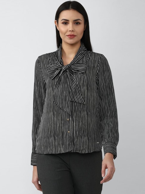 Van Heusen Black Striped Shirt Price in India