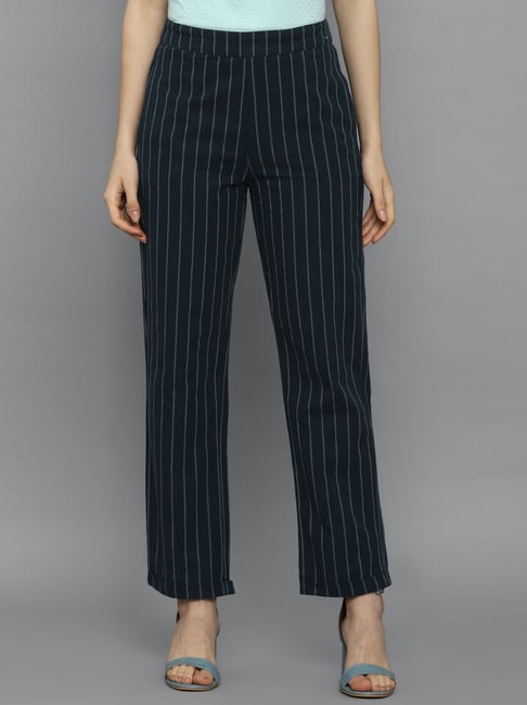 Buy Maroon LivIn Striped Straight Formal Pants Online  FableStreet