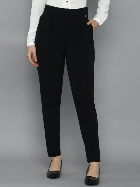 Buy Popwings Formal Regular Fit Black Solid Midrise Women Trouser  Black  Ankle Length Formal Trousers for Women Online at Best Prices in India   JioMart