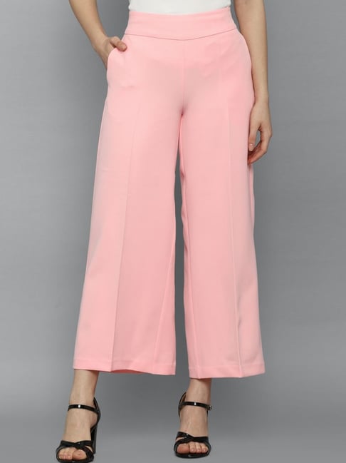 Women Relaxed Straight Fit Easy Wash Cotton Parallel Trousers – BROOWL