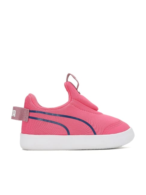 Puma Kids Courtflex V2 Sunset Pink & Sodalite Blue Slip On Shoes