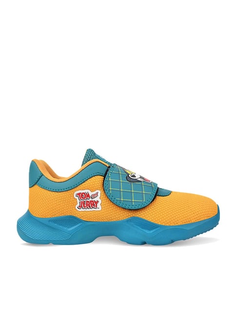 Campus Kids Mustard & Teal Blue Velcro Shoes-picture-11