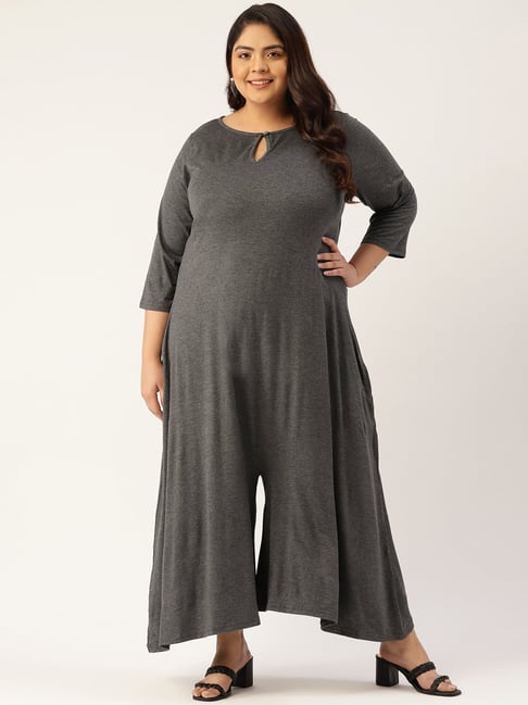 theRebelinme Anthra Grey Culotte Jumpsuit-picture-30