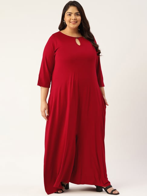 Buy theRebelinme Maroon Culotte Jumpsuit for Women's Online Tata