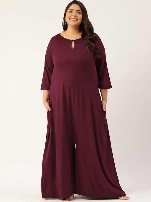 Burgundy best sale culotte jumpsuit