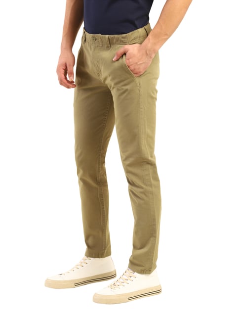 Buy Levi'S 512 Khaki Cotton Slim Fit Chinos for Mens Online Tata