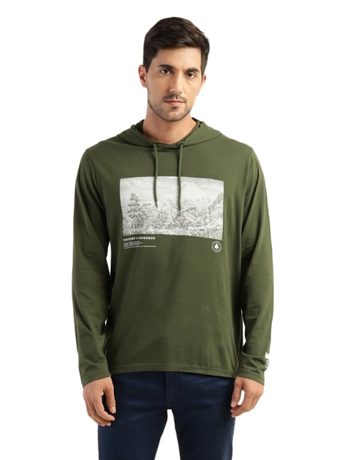 Buy Levi's Green Cotton Regular Fit Printed Sweatshirt for Mens Online @  Tata CLiQ