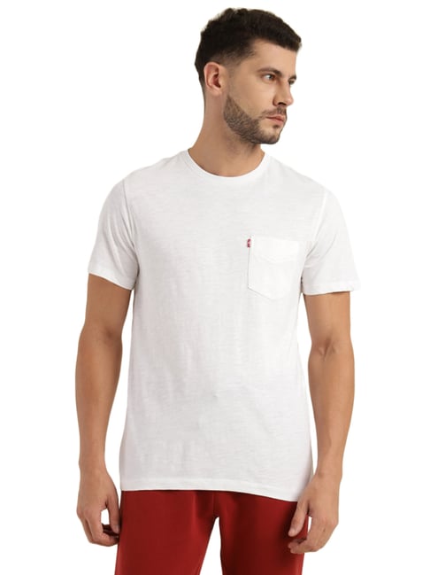 Levis Levi'S White Cotton Slim Fit T-Shirt