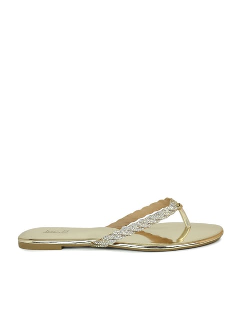 Papillon leather thong sandals in gold - Aquazzura | Mytheresa