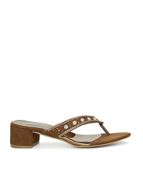 Inc 5 Inc.5 Women's Brown Thong Sandals