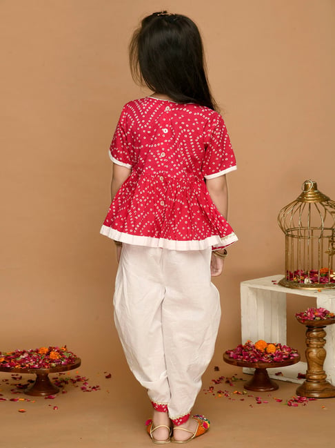 Yellow and Pink Peplum Top With Dhoti Pants / Girls Dhoti Pants / Girls  Ethnic / Girls Indian Dress / Kids Rakhi Dress - Etsy