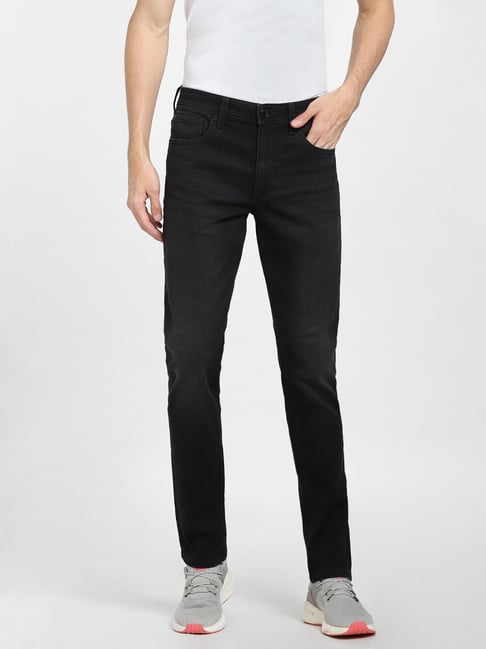 Jack & Jones Black Slim Fit Low Rise Jeans