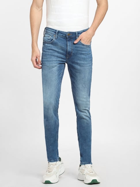 Jack & Jones Blue Slim Fit Low Rise Jeans