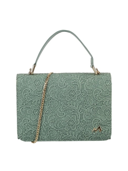 Metro Green Floral Medium Satchel Handbag-picture-39