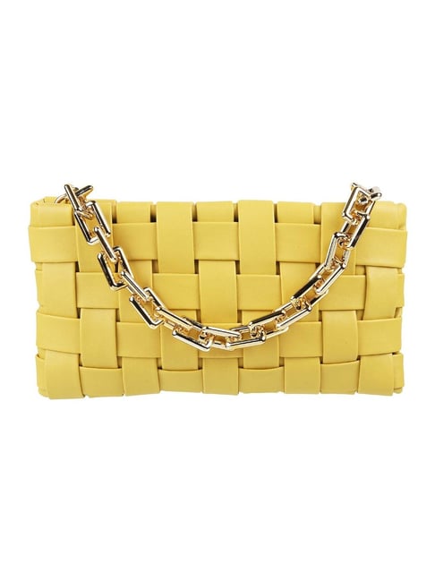 Buy Mochi Yellow Woven Small Shoulder Bag at Best Price @ Tata CLiQ