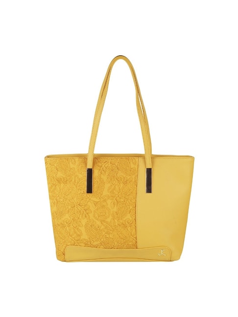 Mochi Yellow Floral Medium Tote Bag Price in India