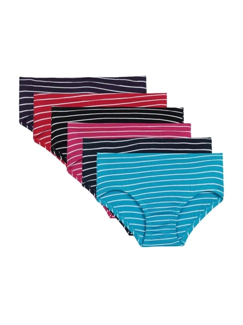 Buy Bodycare Women's Stripes Panties (Pack Of 6) - Multi-Color online