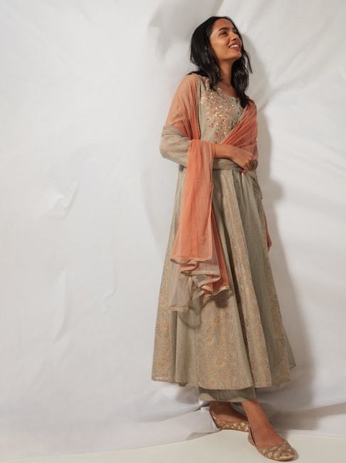 Vark by Westside Peach Embroidered Suit Set | Fashion, Fashion lifestyle,  Fashion online