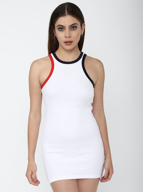 Buy Forever 21 White Regular Fit Bodycon Dress for Women Online Tata CLiQ