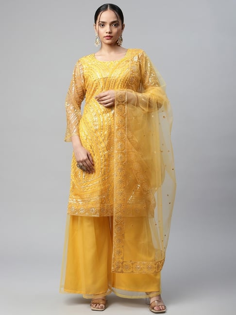 Yellow Color Special Modal Silk Dress Material - RJ Fashion