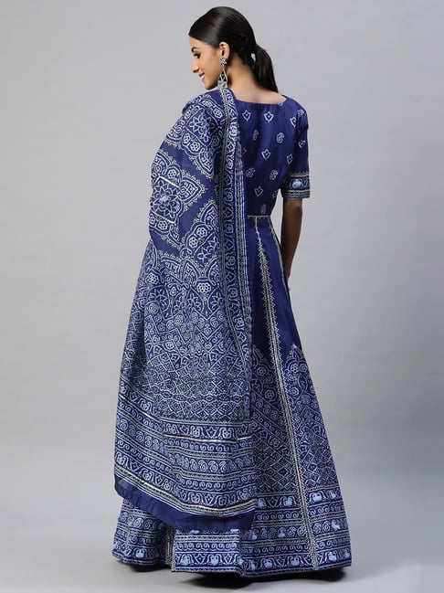 Buy READIPRINT FASHIONS Blue Lehenga Choli Set With Dupatta for Women Online Tata CLiQ