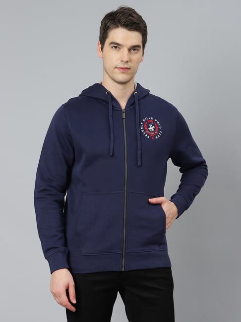 Buy Beverly Hills Polo Club Navy Full Sleeves Hooded Sweatshirt