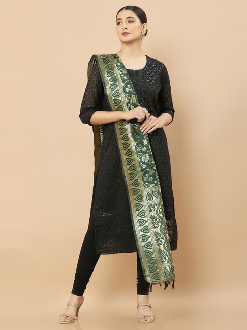 Buy Soch Green Woven Pattern Dupatta for Women Online @ Tata CLiQ