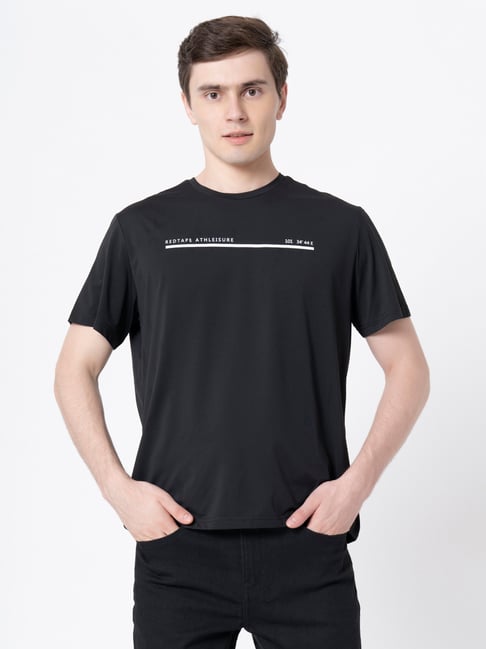 Buy Red Tape Black Round Neck T-Shirt for Men's Online Tata CLiQ