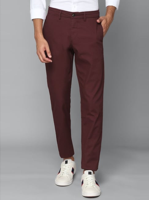 Buy AD  AV Men Maroon Solid Synthetic Single Casual Trousers Online at  Best Prices in India  JioMart