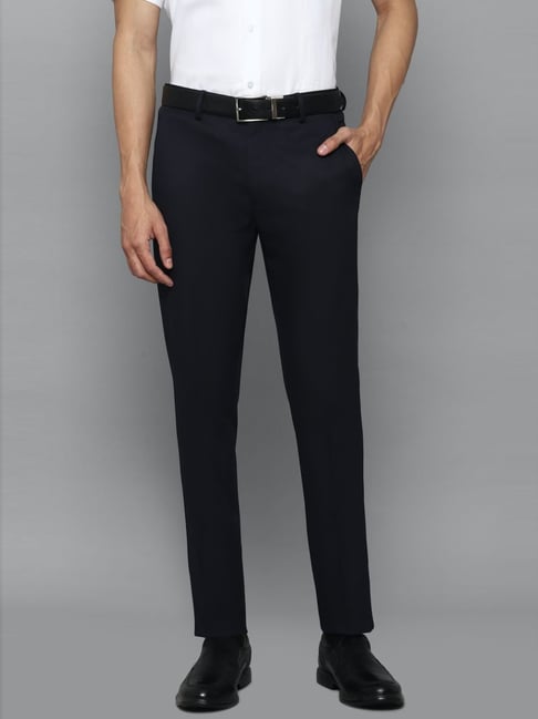 Buy Men Navy Solid Ultra Slim Fit Formal Trousers Online  726475  Peter  England